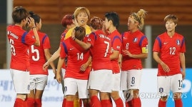 <아시안게임 D-5> 한국 여자축구 태국에 5대0 승