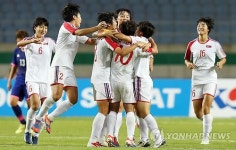 <아시안게임> 북한 여자 축구 일본 꺾고 '금메달'