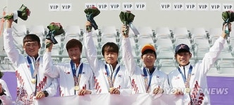 <아시안게임> 정구 남자 단체전 금메달