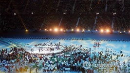 <아시안게임> 선수단 중심의 씨앤블루 공연