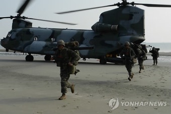 해병대, 서북도서 긴급 증원 훈련