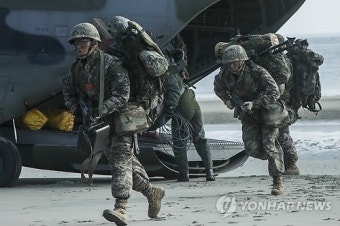 해병대, 서북도서 긴급 증원 훈련