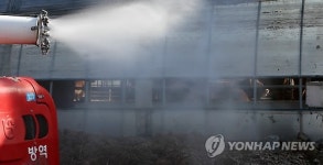 한우 축사 소독작업