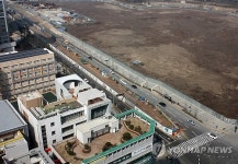 신분당선 가칭 광교중앙역 공사현장