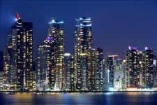 해운대 마린시티 야경 부산 새 명물로 떠올라