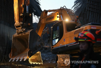 용인 도로공사 공사장 붕괴사고 현장