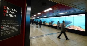 LG전자, 삼성역 통로에 27ｍ짜리 고화질 디스플레이