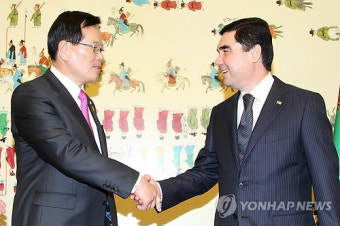 정 의장, 베르디무하메도프 투르크 대통령 접견