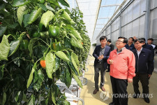 첨단 ICT 융복합 농장 현장 점검하는 이동필 장관