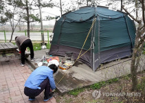 청주시 문암생태공원 캠핑장 유령텐트 집중단속