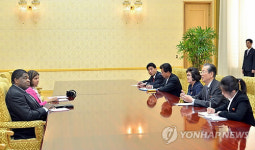 북한 최태복 당비서, 마틴 춘공 총서기와 회담