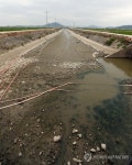 바닥 드러낸 강화 교동면 하천