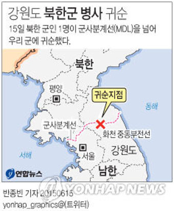 <그래픽> 강원도 북한군 병사 귀순