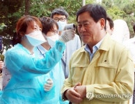 발열체크 받는 최경환 부총리