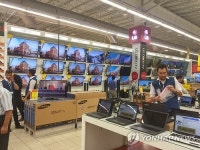 테헤란 대형마트에서 판매중인 삼성·LG 가전제품