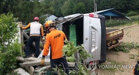 홍천서 차량 전신주 들이받아…1명 사망·1명 부상