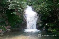 물줄기 굵어진 계룡산 용문폭포