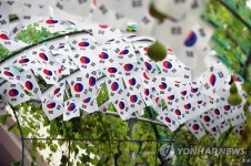 동대문구청 태극기 터널