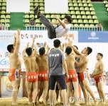 대통령기전국장사씨름대회 중등부 단체전 우승한 진주남중학교