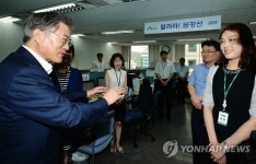 현대아산 방문한 문재인 대표