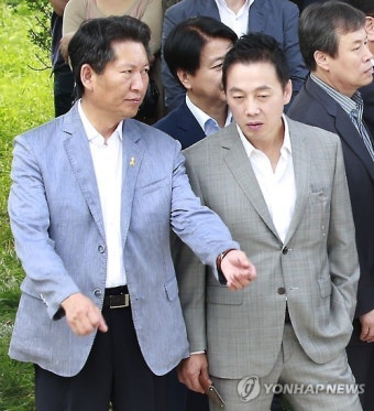 대화하는 정청래 정봉주