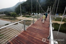 춘천 강촌 명물 출렁다리 30년만 재현돼 개통
