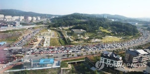 광교사거리 출근길 상습 정체