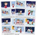 美우정국 찰리 브라운 크리스마스 50주년 우표 발행