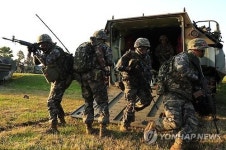 훈련하는 해병대 9여단