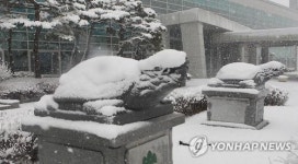 원주시청 앞 거북 석상 아이구~ 무거워~