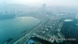 하늘에서 본 광교호수