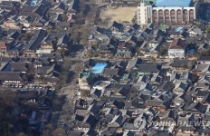 하늘에서 바라본 전주 한옥마을