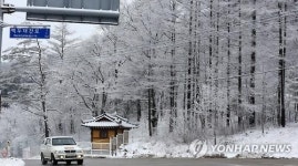강원 산간에 봄 시샘 눈