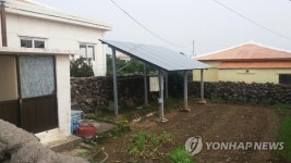 가파도 가정에 설치된 태양광 발전시설