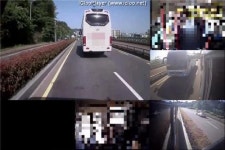 초교생 30명 태운 관광버스 도심서 지그재그 보복운전