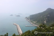 보족산 정상서 바라본 보길도  풍광