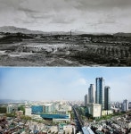 건국대와 광진구 지역 1955년 모습과 오늘