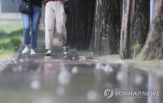 장맛비에 옷 젖네