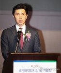 (주)손문에프앤씨 | 격려사하는 손문기 식약처장