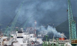 거제 삼성중공업 건조중 선박서 불