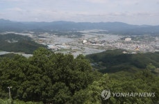 성주 사드 배치 예정지에서 본 성주시