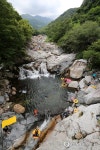 지리산 중산리 계곡의 피서
