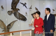 박 대통령 철새박물관 방문