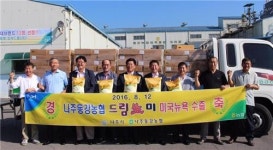 나주 동강농협 드림생미, 나주쌀 수출 1호 영예