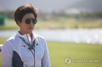 <올림픽> 코스 살피는 감독 박세리