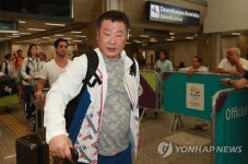 <올림픽> 리우 도착 태권도 박종만 감독
