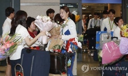 전원 메달 태권도 국가대표 귀국