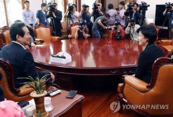 추미애, 정세균 국회의장 면담