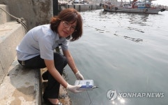 콜레라균 검출 지역 바닷물 수온 측정
