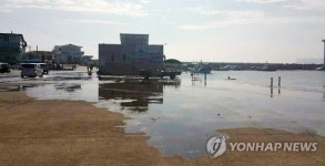 해수면 상승 제주 용머리해안 등 일부 잠겨…피해 없어